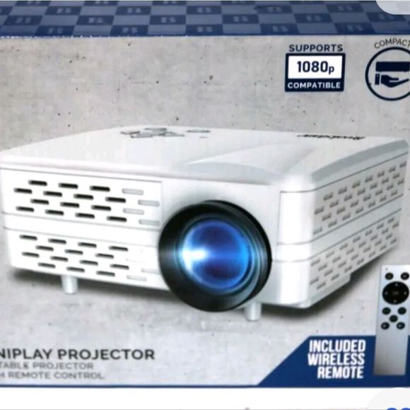Brookstone MiniPlay Portable Projector w/Remote Control - Picture 5 of 7